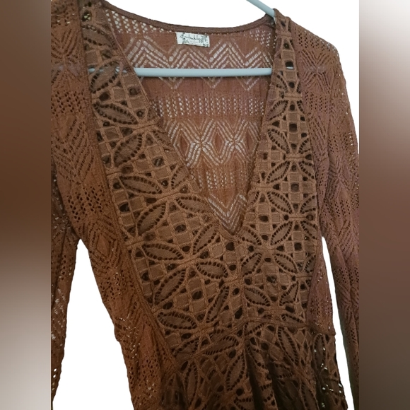 Free People Intimately All Lace Dress Red/Purple Size Extra Small - Picture 4 of 6